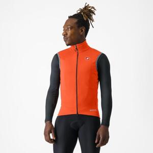 CASTELLI Cyklistická vesta - PERFETTO ROS 8 - oranžová 2XL