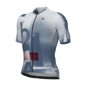 ALÉ Cyklistický dres s krátkym rukávom - SOUND PR-E - biela/modrá 5XL