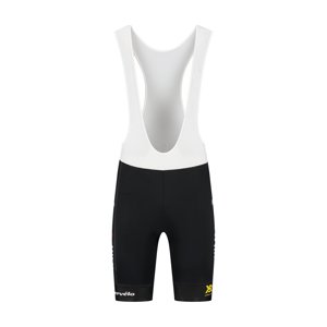 RAPIDGEAR Cyklistické nohavice krátke s trakmi - VISMA TDF25 REPLICA BIBSHORT - čierna S