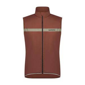 SHIMANO Cyklistická vesta - EVOLVE WIND INSULATED - hnedá M