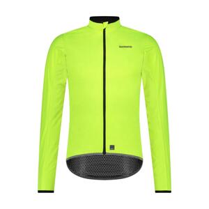 SHIMANO Cyklistická vetruodolná bunda - WINDFLEX - žltá L