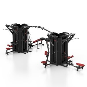 Mutlifunkčná posilňovacia veža Marbo Sport MAXI MP-T003 9-staničná veža Farba čalúnenia: bordová