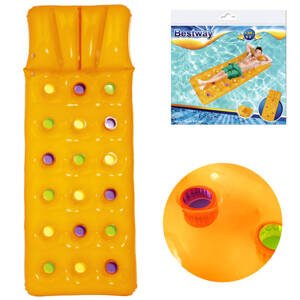 Nafukovačka s vankúšom 188x71cm Bestway 43014 - oranžová