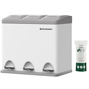 Kovový odpadkový kôš 3 x 8 l SONGMICS LTB24WT