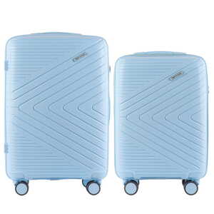 Sada kufrov M+L WINGS DQ181-05 LIGHT BLUE - svetlomodrá