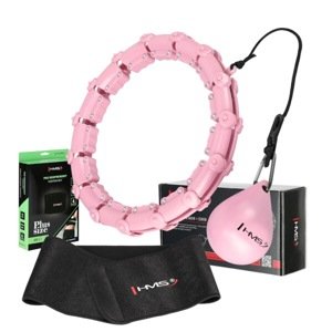 Sada Hula Hoop so závažím HMS HHW11 a zoštíhľujúceho bedrového pásu HMS BR163 PLUS SIZE