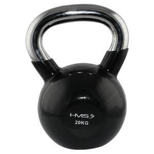 KETTLEBELL S CHROMOVANÝM ÚCHOPOM HMS KT 20 KG - čierny