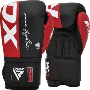 Boxerské rukavice RDX F4 so suchým zipsom Farba: červená, Veľkosť: 14 oz