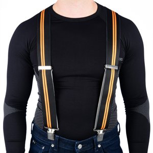 Traky Oxford Riggers Cruiser, čierne s oranžovými pruhmi
