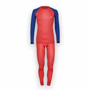 Pánsky merino set - tričko a spodky - červená / tmavo modrá, M - Medium